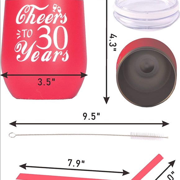 NWT 30th Birthday Wine Tumbler Birthday Gift set - Picture 6 of 7